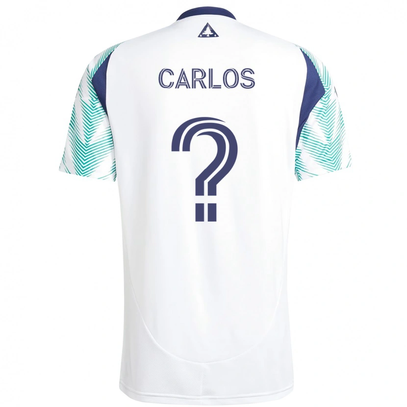 Danxen Uomo Maglia Cristiano Carlos #0 Bianco Blu Kit Gara Away 2025/26 Maglietta