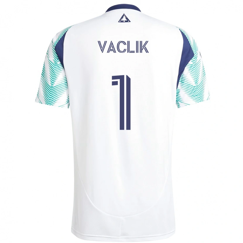Danxen Uomo Maglia Tomas Vaclik #1 Bianco Blu Kit Gara Away 2025/26 Maglietta