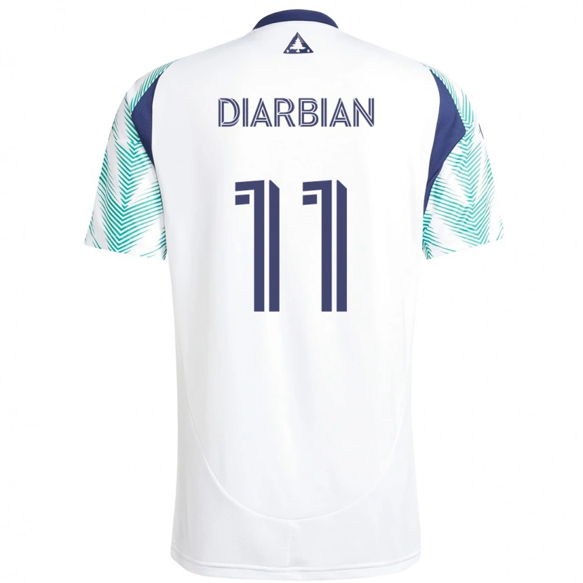 Danxen Uomo Maglia Gevork Diarbian #11 Bianco Blu Kit Gara Away 2025/26 Maglietta