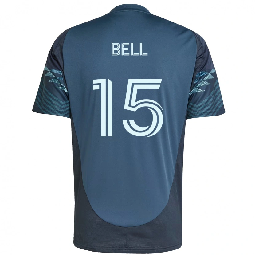 Danxen Uomo Maglia Jon Bell #15 Azzurro Chiaro Kit Gara Away 2025/26 Maglietta