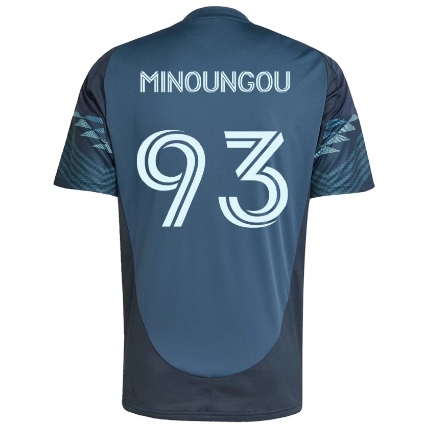 Danxen Uomo Maglia Georgi Minoungou #93 Azzurro Chiaro Kit Gara Away 2025/26 Maglietta