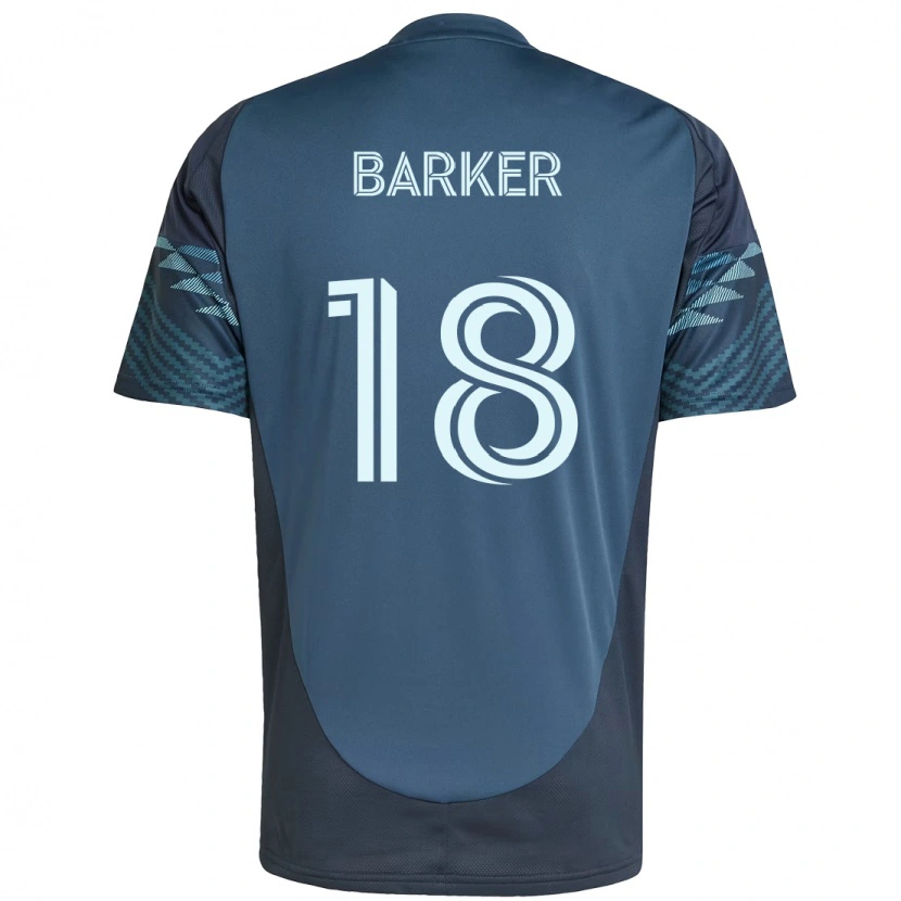 Danxen Uomo Maglia Alicia Barker #18 Azzurro Chiaro Kit Gara Away 2025/26 Maglietta