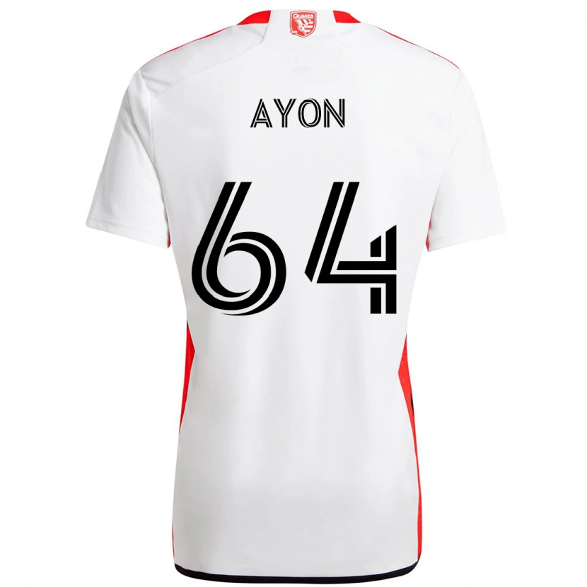 Danxen Uomo Maglia Jerry Ayon #64 Bianco Rosso Kit Gara Away 2025/26 Maglietta