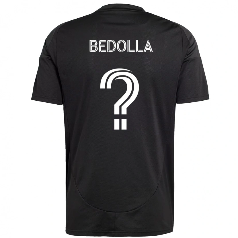 Danxen Uomo Maglia Brando Bedolla #0 Nero Bianco Kit Gara Away 2025/26 Maglietta