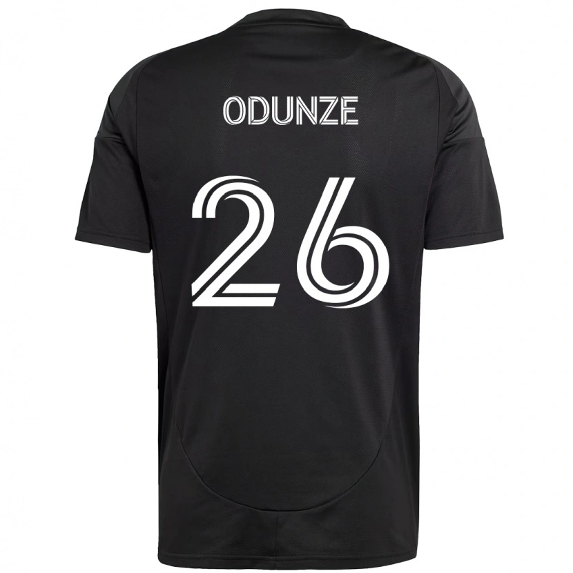 Danxen Uomo Maglia Chituru Odunze #26 Nero Bianco Kit Gara Away 2025/26 Maglietta