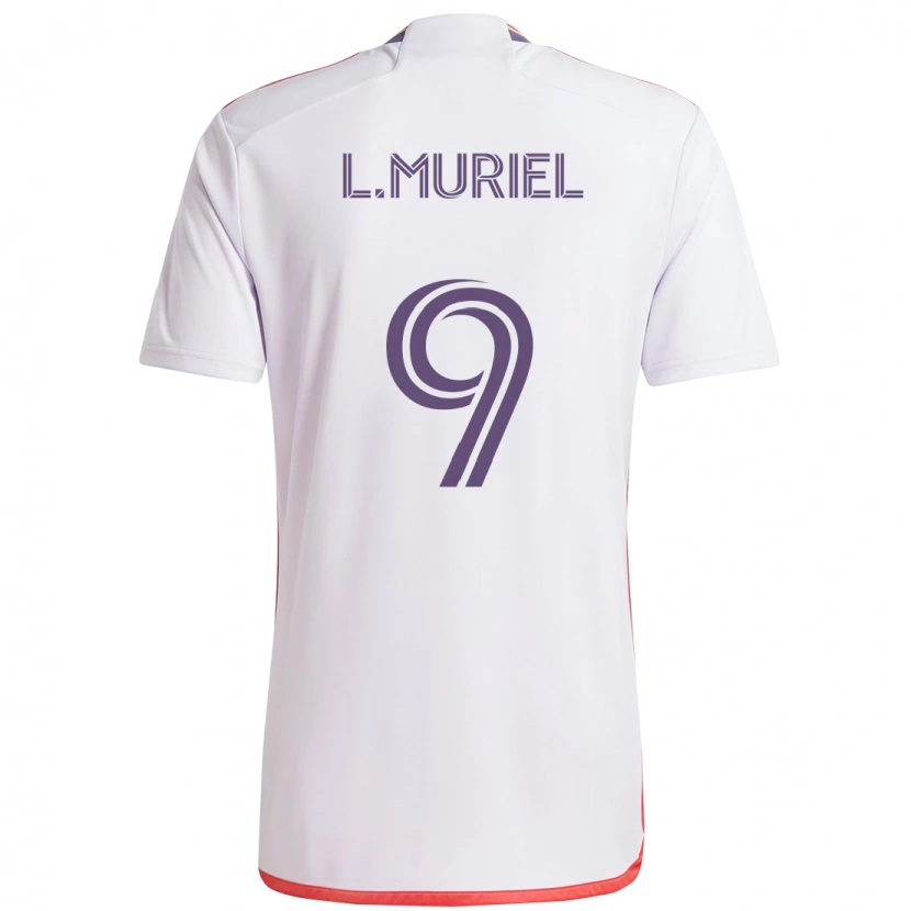 Danxen Uomo Maglia Luis Muriel #9 Bianco Viola Kit Gara Away 2025/26 Maglietta