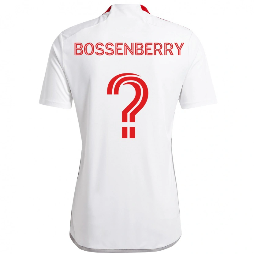 Danxen Uomo Maglia Antone Bossenberry #0 Bianco Rosso Kit Gara Away 2025/26 Maglietta