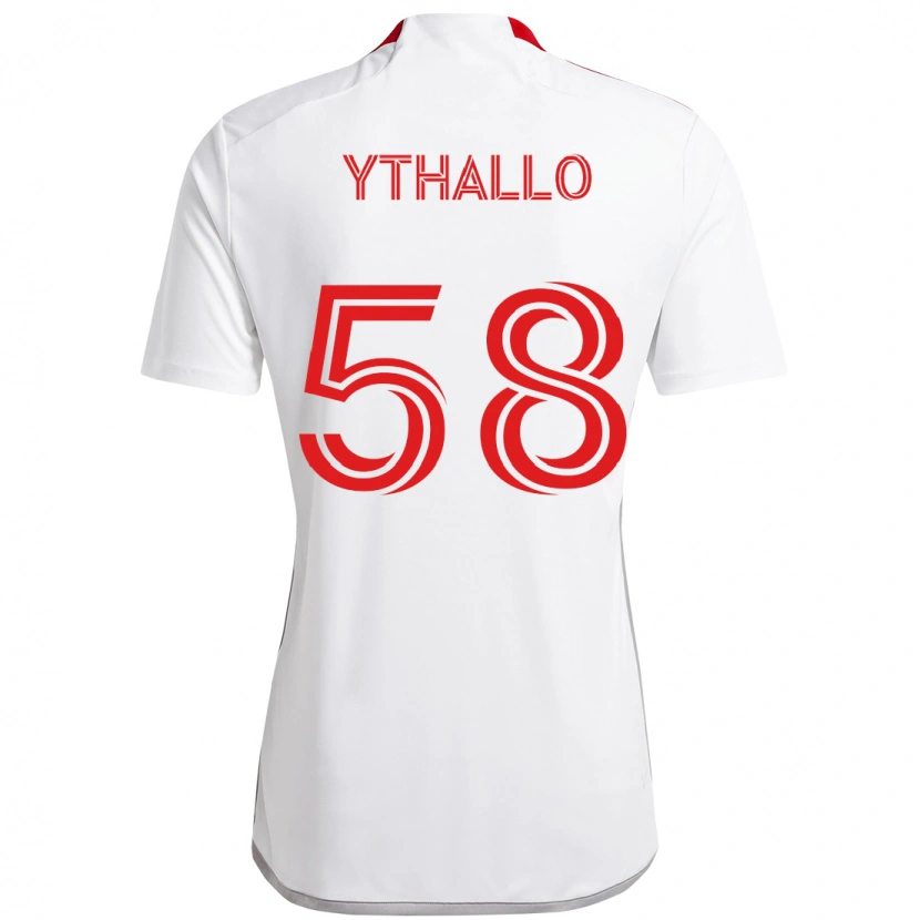 Danxen Uomo Maglia Ythallo #58 Bianco Rosso Kit Gara Away 2025/26 Maglietta