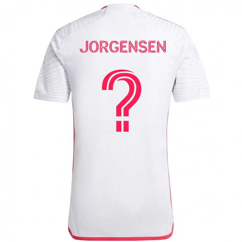 Danxen Uomo Maglia Owen Jorgensen #0 Bianco Magenta Kit Gara Away 2025/26 Maglietta