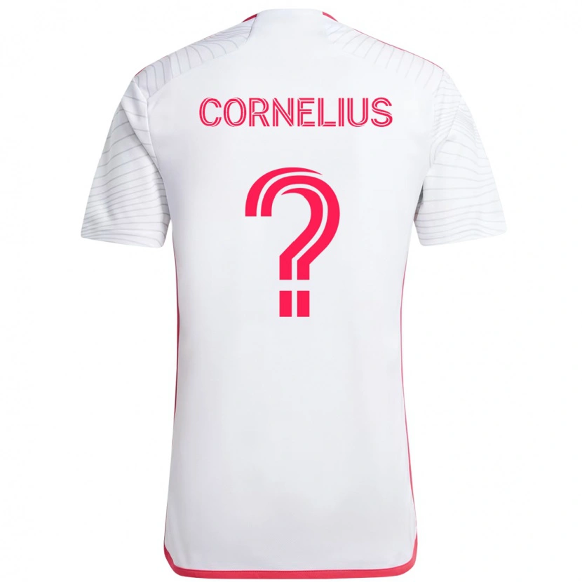 Danxen Uomo Maglia Lorenzo Cornelius #0 Bianco Magenta Kit Gara Away 2025/26 Maglietta