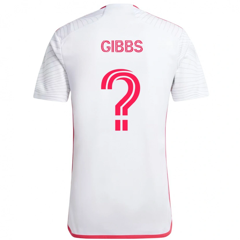 Danxen Uomo Maglia Ryley Gibbs #0 Bianco Magenta Kit Gara Away 2025/26 Maglietta