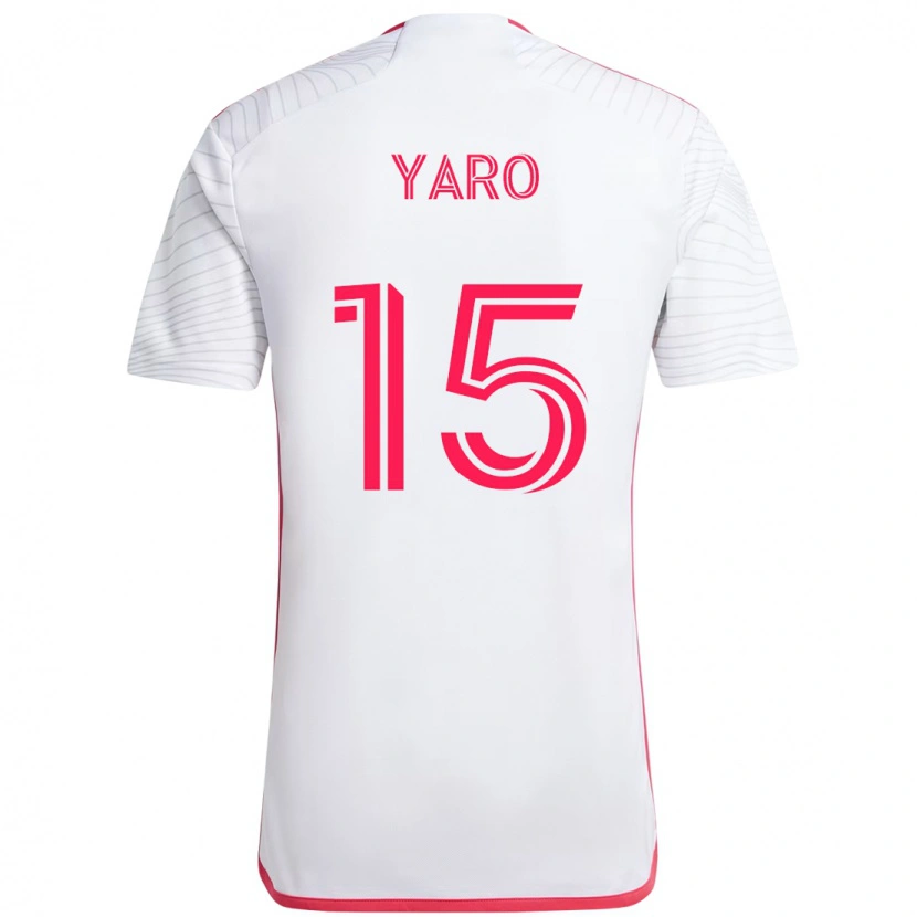 Danxen Uomo Maglia Joshua Yaro #15 Bianco Magenta Kit Gara Away 2025/26 Maglietta