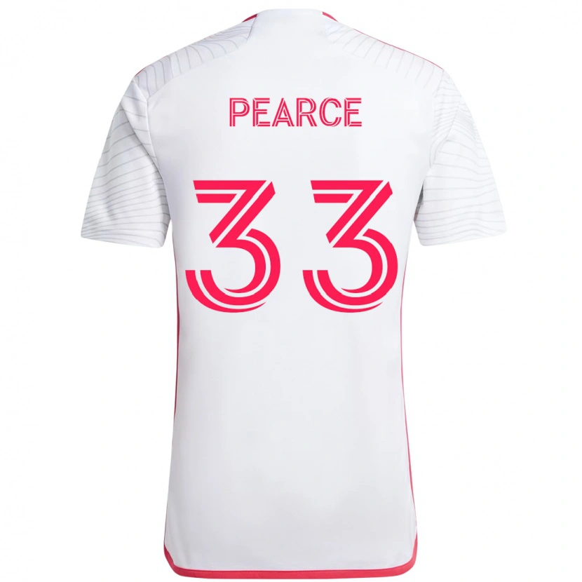 Danxen Uomo Maglia Tyson Pearce #33 Bianco Magenta Kit Gara Away 2025/26 Maglietta