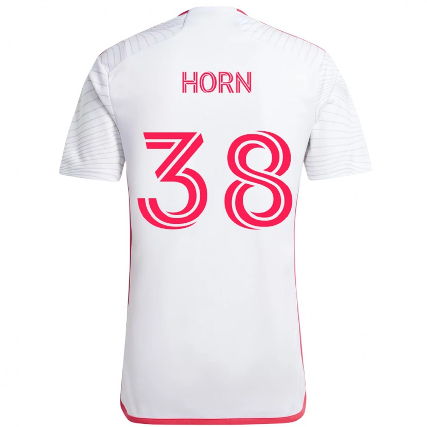 Danxen Uomo Maglia Jannes Horn #38 Bianco Magenta Kit Gara Away 2025/26 Maglietta