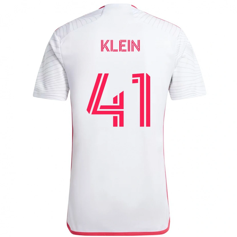 Danxen Uomo Maglia Johnny Klein #41 Bianco Magenta Kit Gara Away 2025/26 Maglietta
