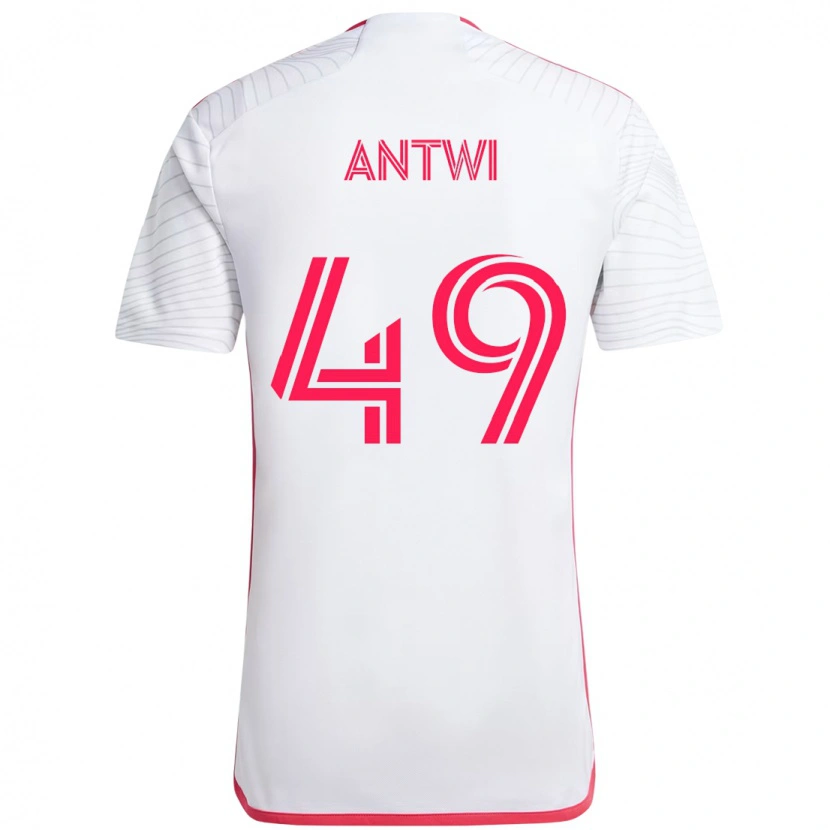 Danxen Uomo Maglia Seth Antwi #49 Bianco Magenta Kit Gara Away 2025/26 Maglietta