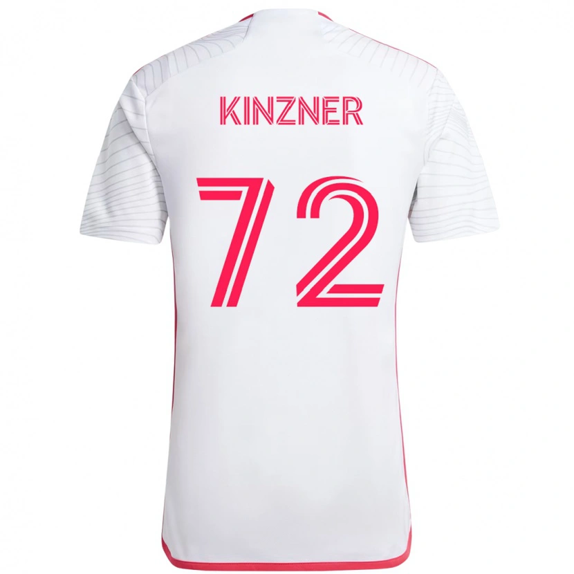 Danxen Uomo Maglia Eric Kinzner #72 Bianco Magenta Kit Gara Away 2025/26 Maglietta