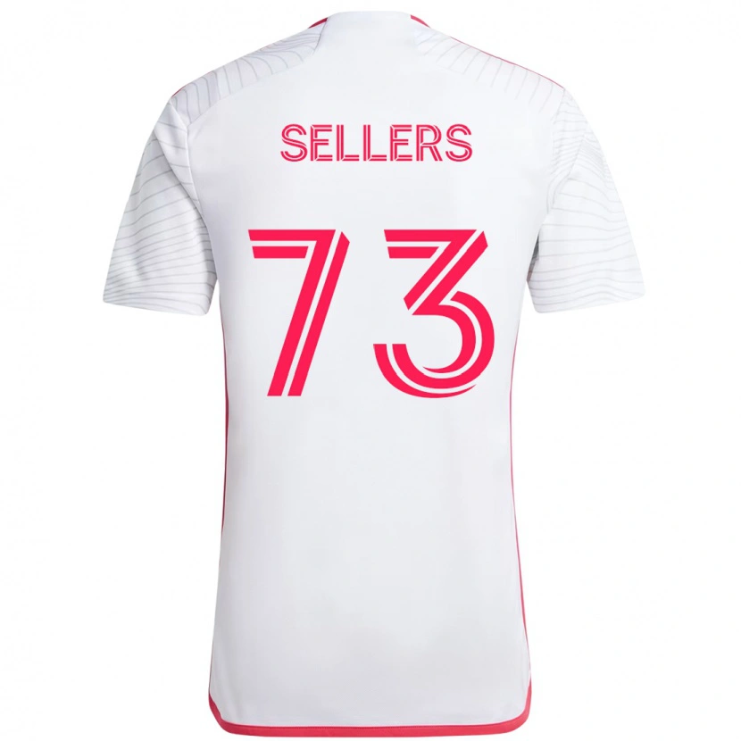 Danxen Uomo Maglia Braydon Sellers #73 Bianco Magenta Kit Gara Away 2025/26 Maglietta
