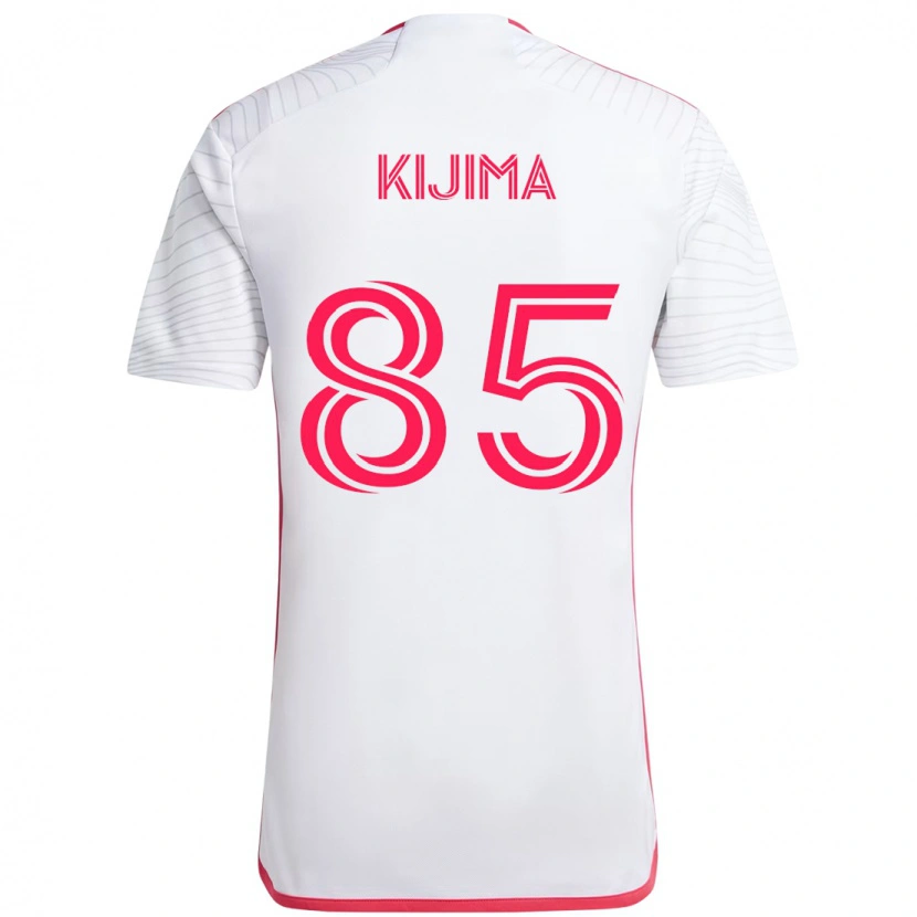 Danxen Uomo Maglia Hosei Kijima #85 Bianco Magenta Kit Gara Away 2025/26 Maglietta