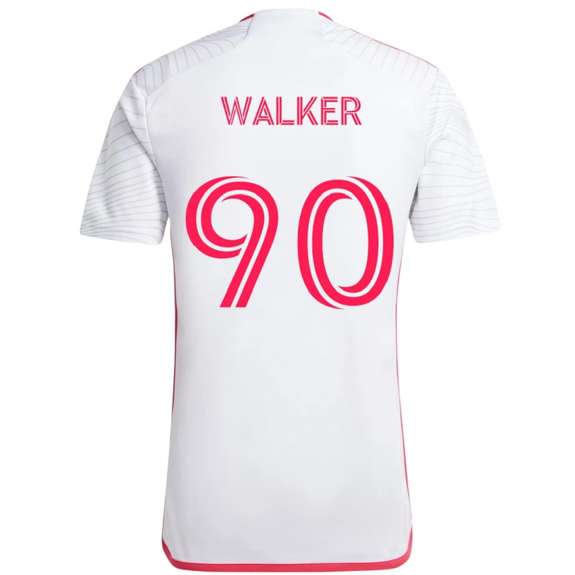 Danxen Uomo Maglia Eric Walker #90 Bianco Magenta Kit Gara Away 2025/26 Maglietta