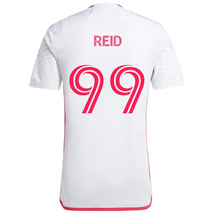 Danxen Uomo Maglia Jayden Reid #99 Bianco Magenta Kit Gara Away 2025/26 Maglietta