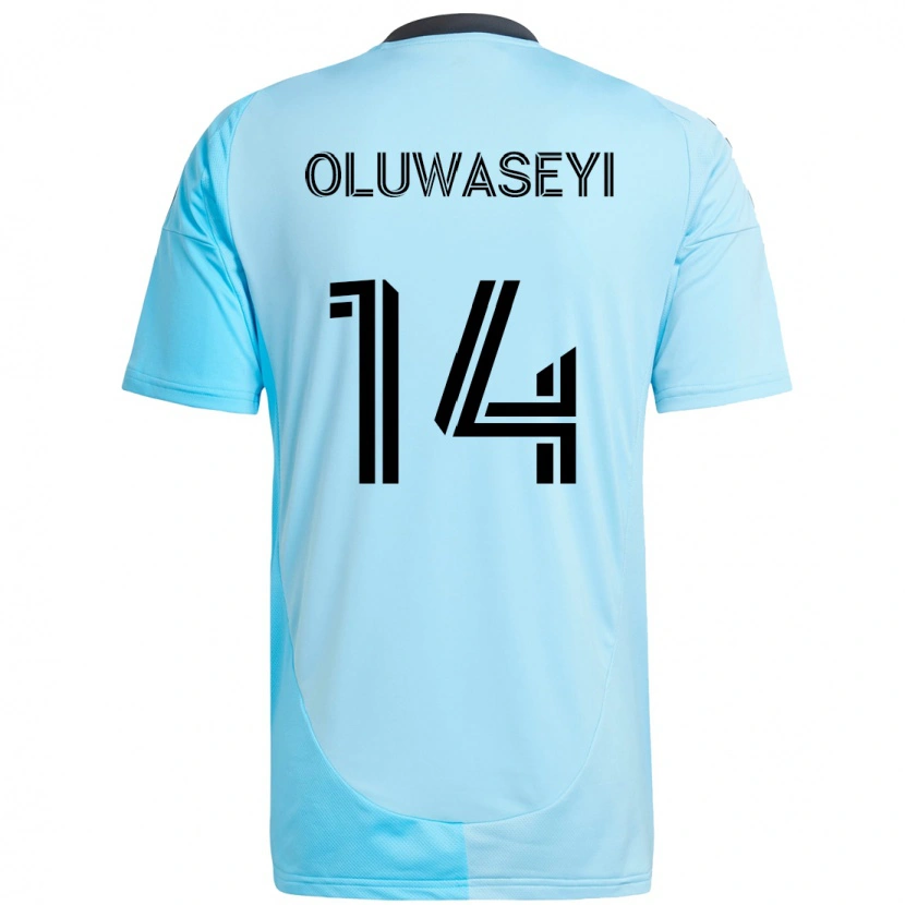 Danxen Uomo Maglia Tani Oluwaseyi #14 Azzurro Cielo Kit Gara Away 2025/26 Maglietta