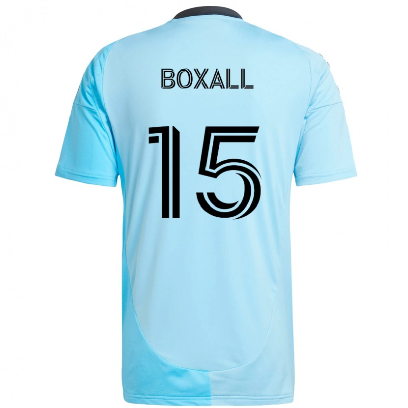Danxen Uomo Maglia Michael Boxall #15 Azzurro Cielo Kit Gara Away 2025/26 Maglietta