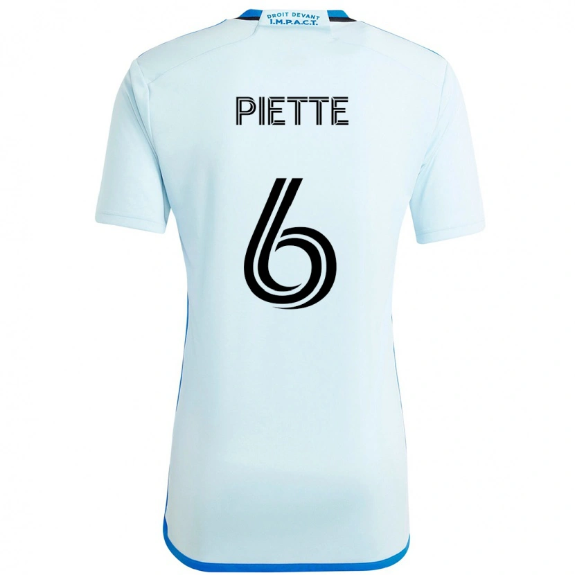 Danxen Uomo Maglia Samuel Piette #6 Azzurro Cielo Blu Scuro Kit Gara Away 2025/26 Maglietta