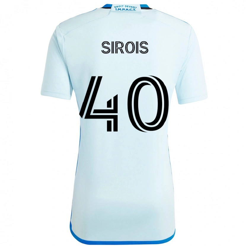 Danxen Uomo Maglia Jonathan Sirois #40 Azzurro Cielo Blu Scuro Kit Gara Away 2025/26 Maglietta