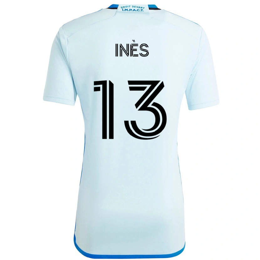 Danxen Uomo Maglia Nourani Inès #13 Azzurro Cielo Blu Scuro Kit Gara Away 2025/26 Maglietta