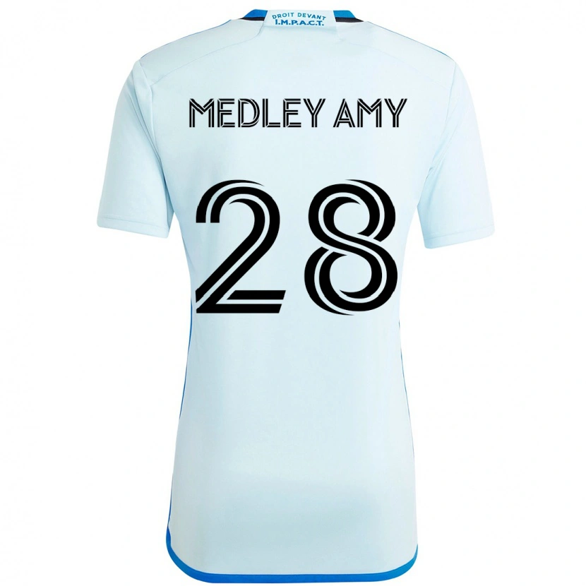 Danxen Uomo Maglia Medley Amy #28 Azzurro Cielo Blu Scuro Kit Gara Away 2025/26 Maglietta