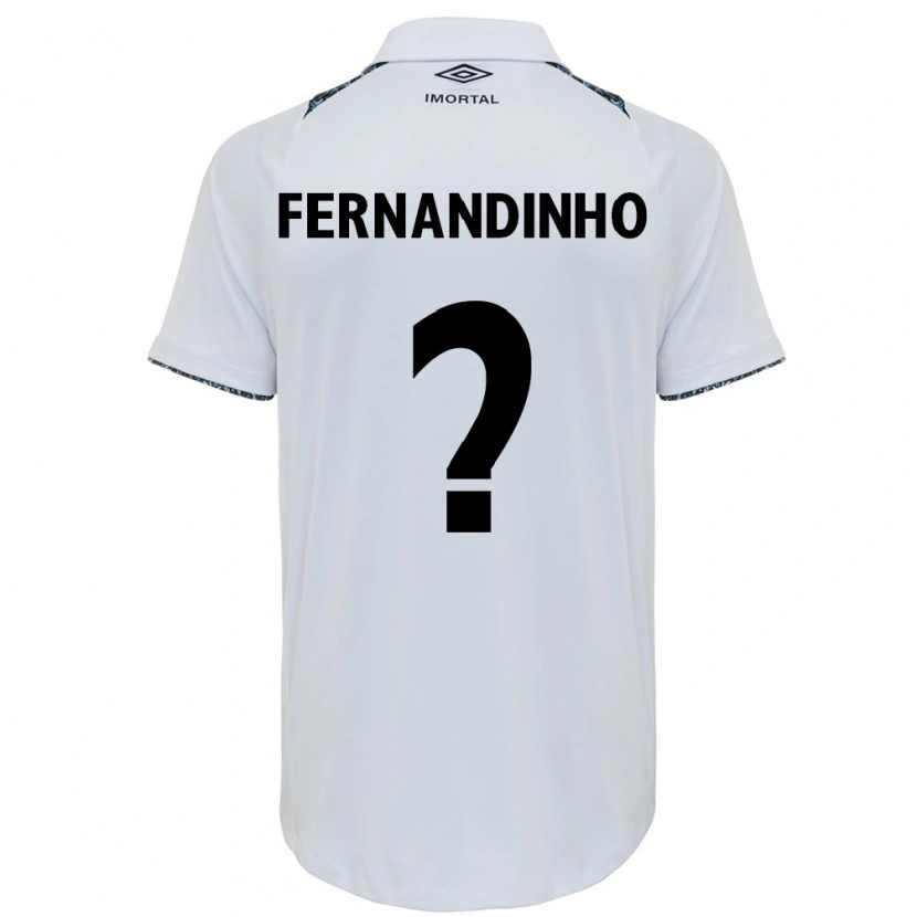 Danxen Uomo Maglia Fernandinho #0 Bianco Blu Kit Gara Away 2025/26 Maglietta