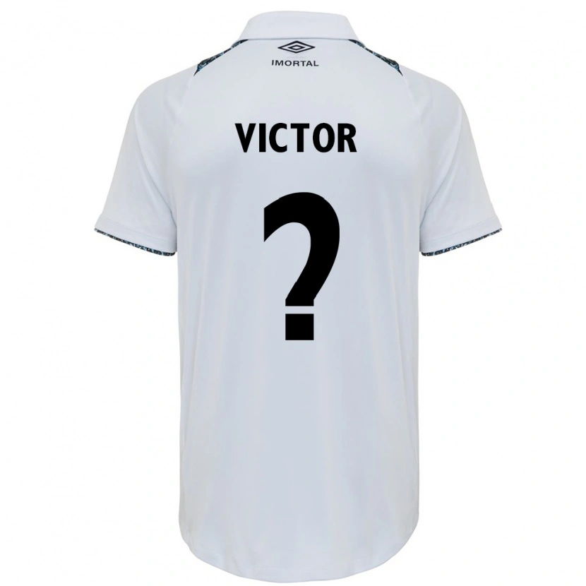 Danxen Uomo Maglia João Victor #0 Bianco Blu Kit Gara Away 2025/26 Maglietta