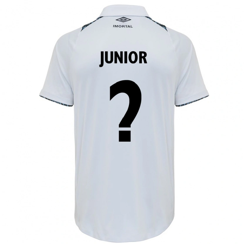 Danxen Uomo Maglia Artur Junior #0 Bianco Blu Kit Gara Away 2025/26 Maglietta