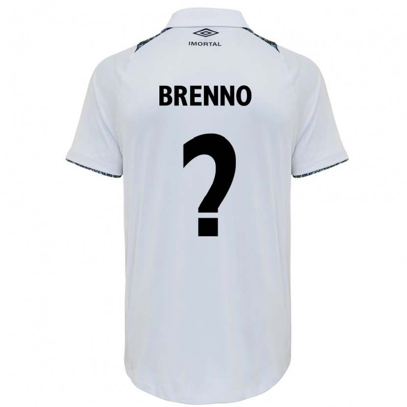 Danxen Uomo Maglia Brenno #0 Bianco Blu Kit Gara Away 2025/26 Maglietta