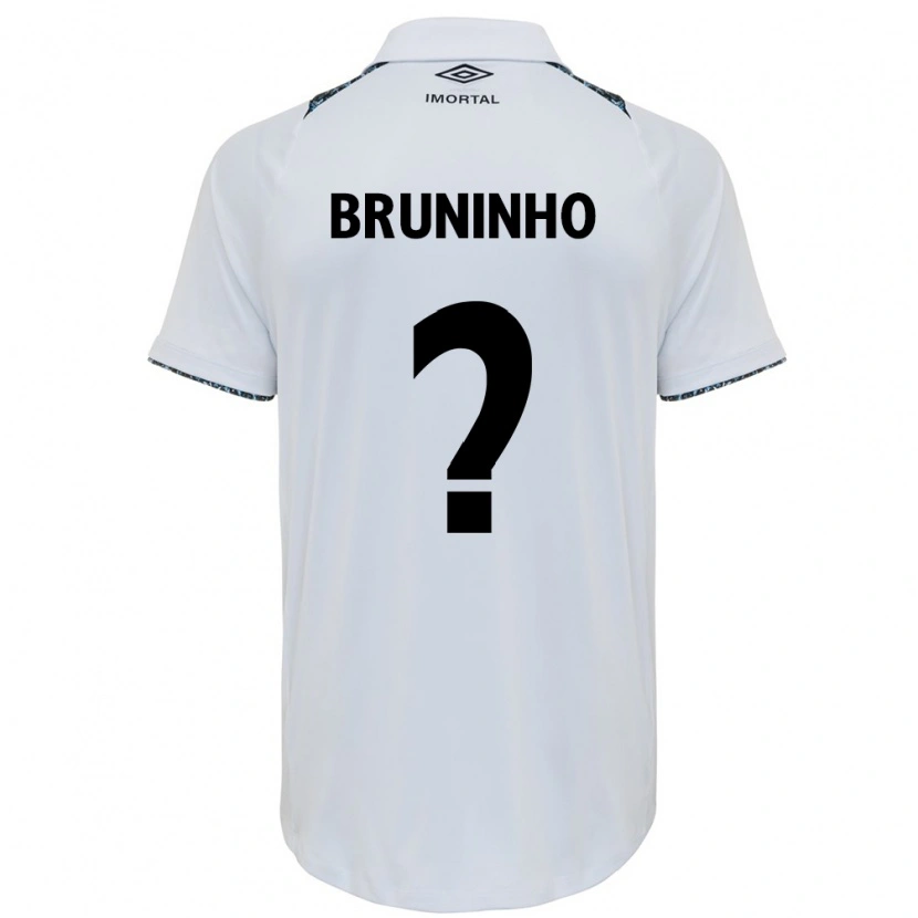 Danxen Uomo Maglia Bruninho #0 Bianco Blu Kit Gara Away 2025/26 Maglietta