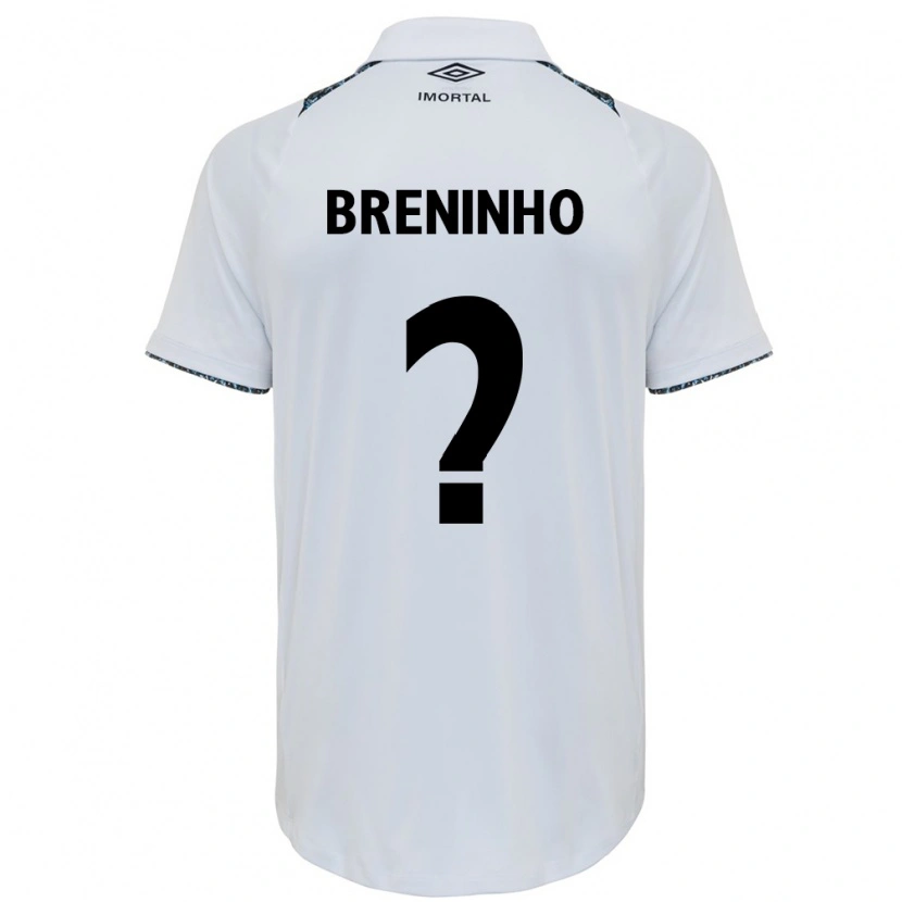 Danxen Uomo Maglia Breninho #0 Bianco Blu Kit Gara Away 2025/26 Maglietta