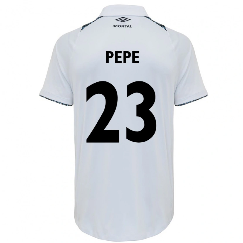 Danxen Uomo Maglia Pepê #23 Bianco Blu Kit Gara Away 2025/26 Maglietta