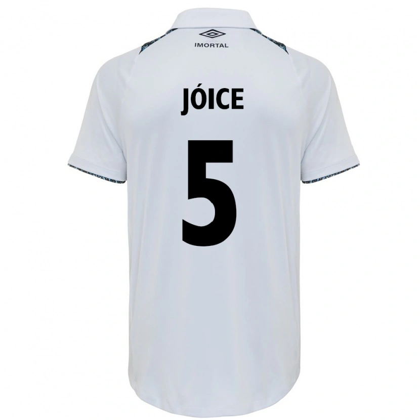 Danxen Uomo Maglia Jóice #5 Bianco Blu Kit Gara Away 2025/26 Maglietta