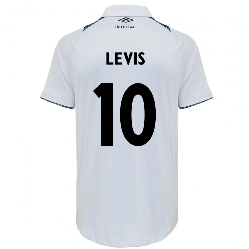 Danxen Uomo Maglia Rafa Levis #10 Bianco Blu Kit Gara Away 2025/26 Maglietta