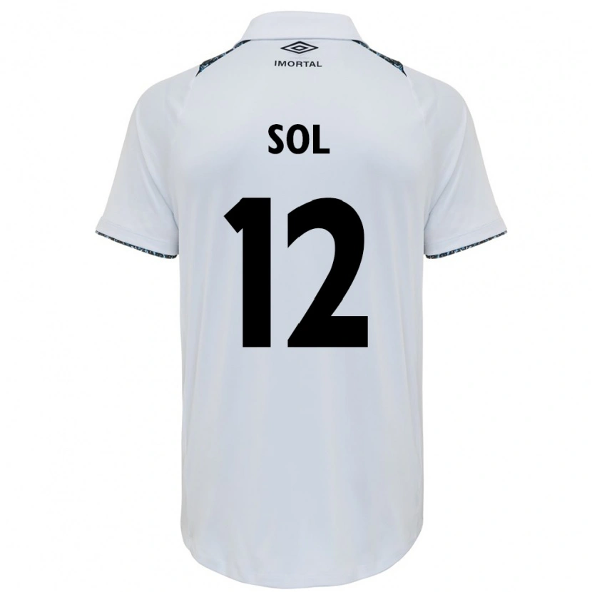 Danxen Uomo Maglia Sol #12 Bianco Blu Kit Gara Away 2025/26 Maglietta