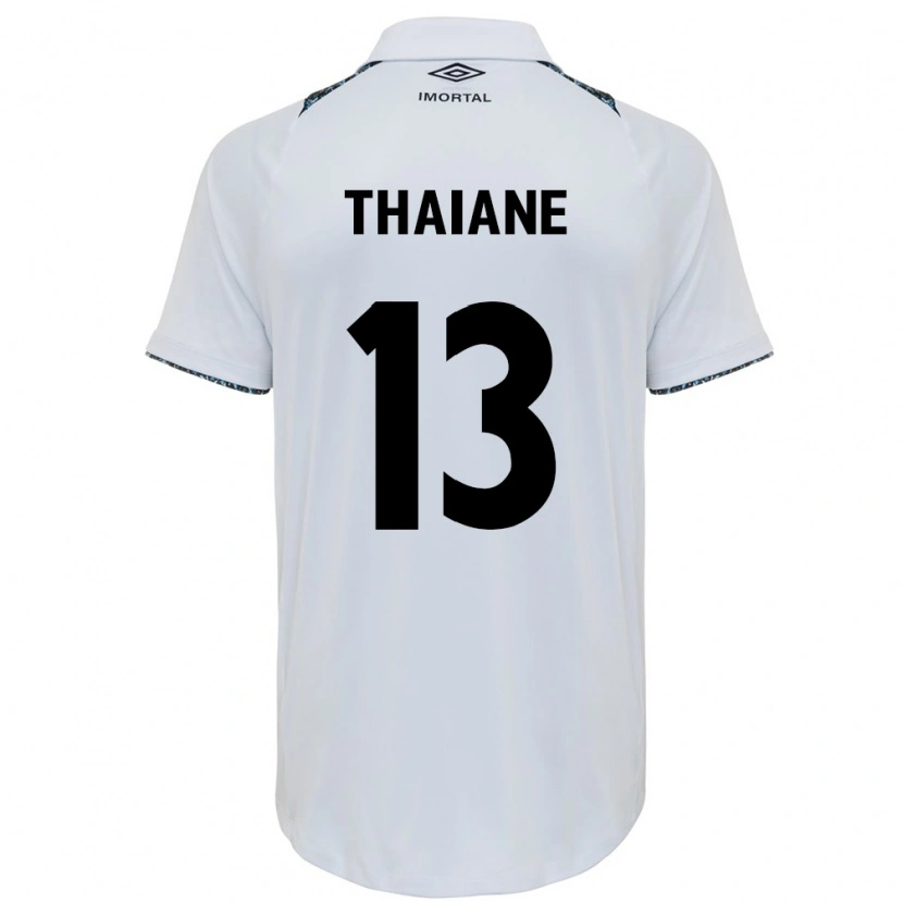 Danxen Uomo Maglia Thaiane #13 Bianco Blu Kit Gara Away 2025/26 Maglietta