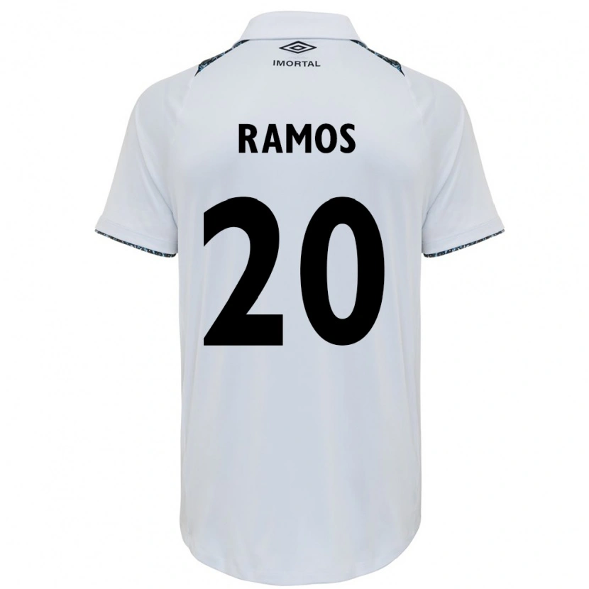 Danxen Uomo Maglia Mónica Ramos #20 Bianco Blu Kit Gara Away 2025/26 Maglietta
