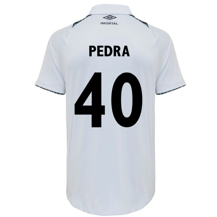 Danxen Uomo Maglia Duda Pedra #40 Bianco Blu Kit Gara Away 2025/26 Maglietta
