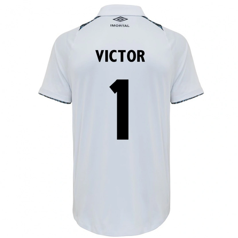 Danxen Uomo Maglia Paulo Victor #1 Bianco Blu Kit Gara Away 2025/26 Maglietta