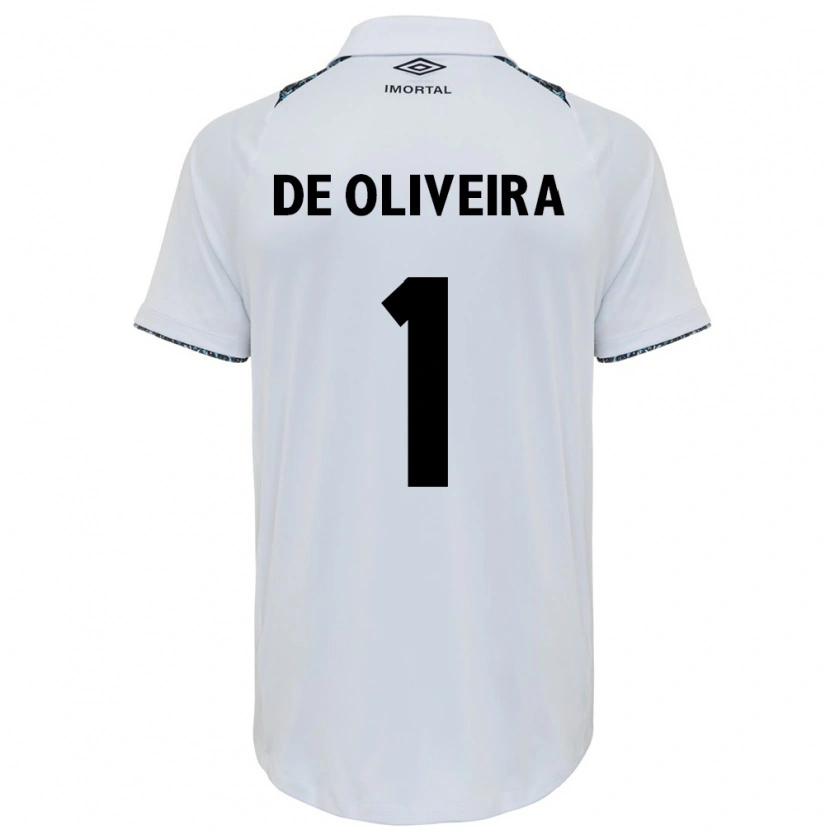 Danxen Uomo Maglia Walewska Moreira De Oliveira #1 Bianco Blu Kit Gara Away 2025/26 Maglietta