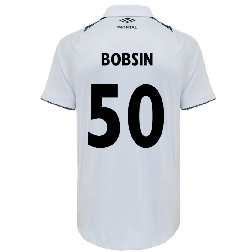 Danxen Uomo Maglia Victor Bobsin #50 Bianco Blu Kit Gara Away 2025/26 Maglietta