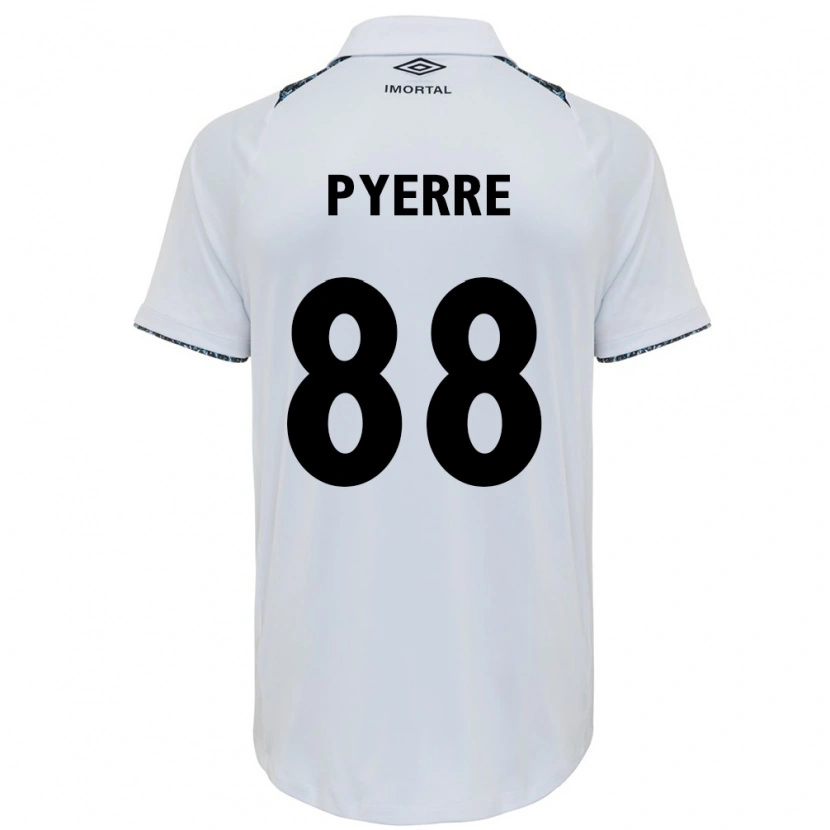 Danxen Uomo Maglia Jean Pyerre #88 Bianco Blu Kit Gara Away 2025/26 Maglietta
