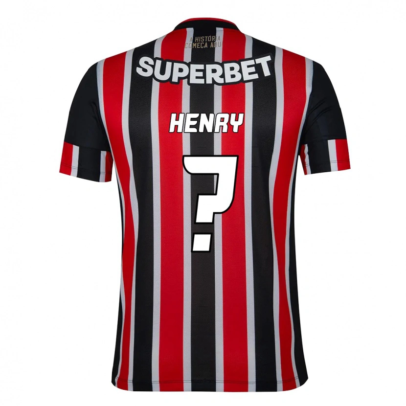 Danxen Uomo Maglia Thierry Henry #0 Nero Rosso Kit Gara Away 2025/26 Maglietta