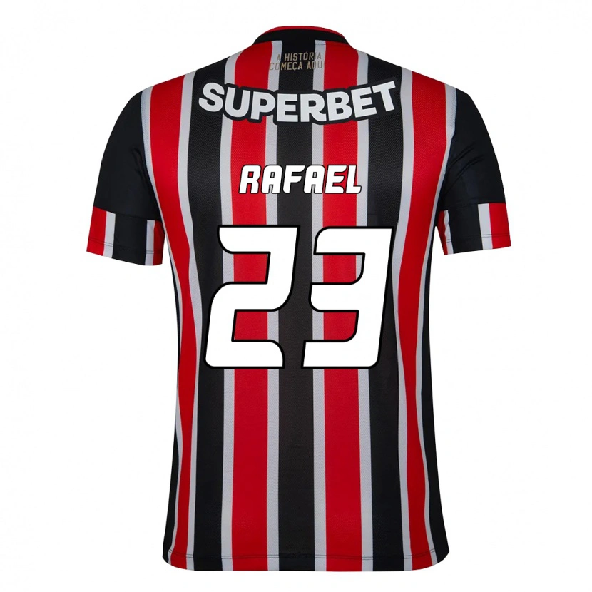 Danxen Uomo Maglia Rafael #23 Nero Rosso Kit Gara Away 2025/26 Maglietta